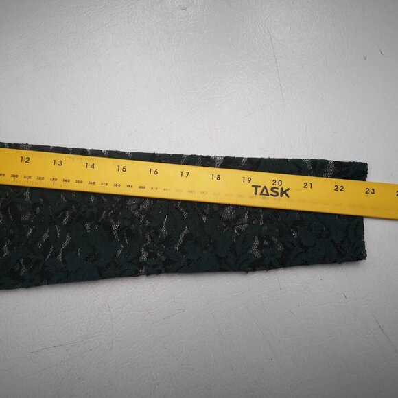 Suzy Shier Ladies Size XS Dark Green Long Sleeves Fitted at Waist Lace Blouse - Picture 9 of 10